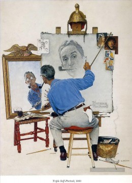 Norman Rockwell Painting - self portrait Norman Rockwell
